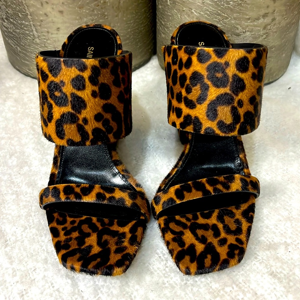 YSL SAINT LAURENT 💥NEW 
 Mule Sandal Pony Spots Size 40 1/2